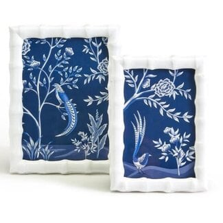 High Gloss Faux White Bamboo Frame