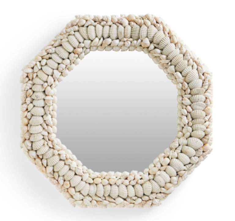 Ocean View Hand-Crafted Mosiac Shell Mirror