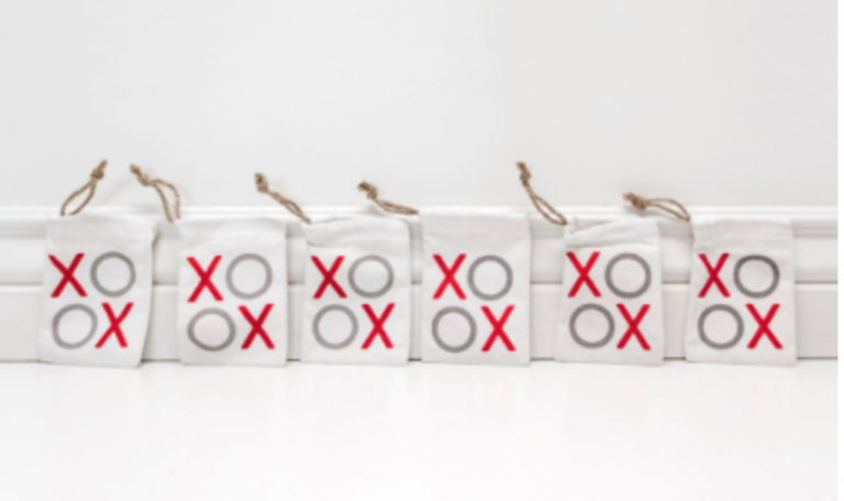 Linen Treat Bags, XOXO