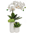 Orchid/Grass In Tiered Vase