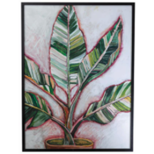 Wood Framed Glass w/ Botanical Print