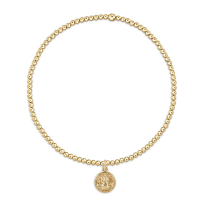 Classic Gold 2mm Bead Bracelet -