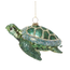 Hand-Painted Glass Sea Life Ornament w/ Glitter