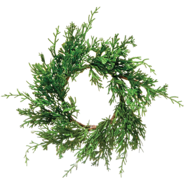 4-1/2" Faux Juniper Wreath