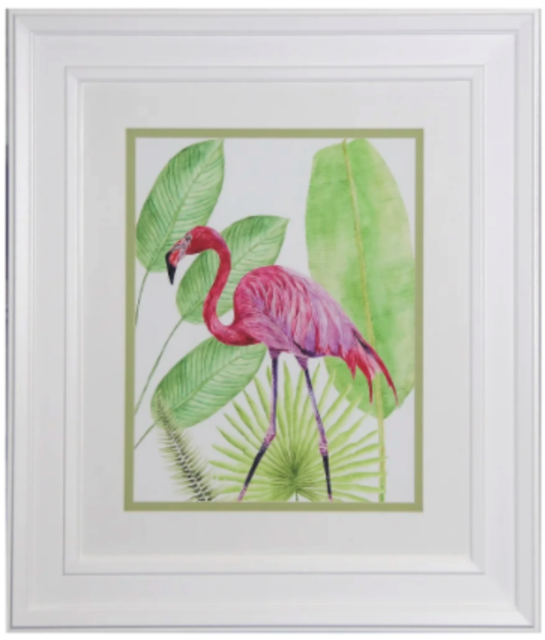 Flamingo & Palms Wall Art
