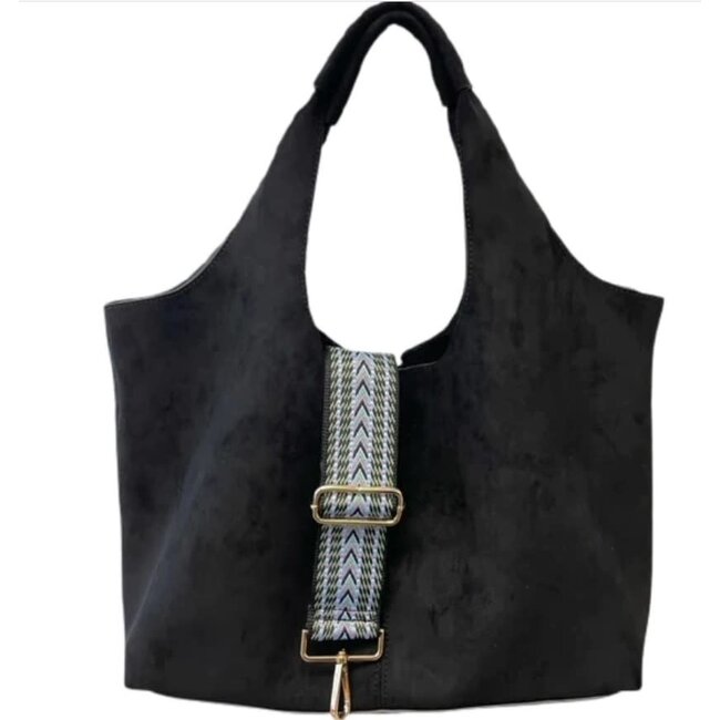 Tote W/Inner Pouch and Woven Strap