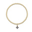 Classic Gold 3mm Bead Bracelet - Signature Cross Gold Charm