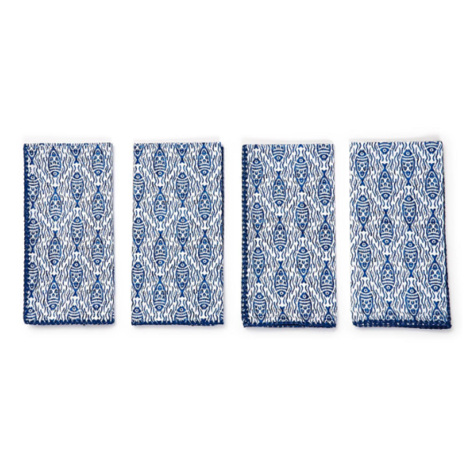 Water's Edge Fish Pattern Napkins