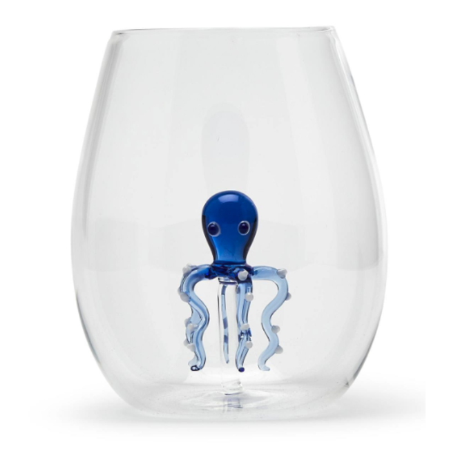 Stemless Nautical Wine Glass