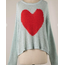 Lightweight Neck Heart Sweater L/S