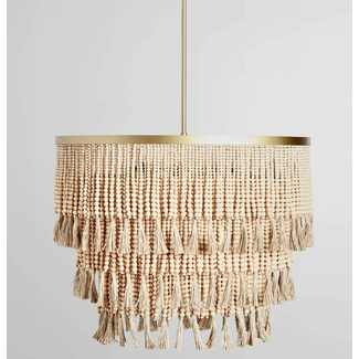 Brittany Beaded Chandelier Natural