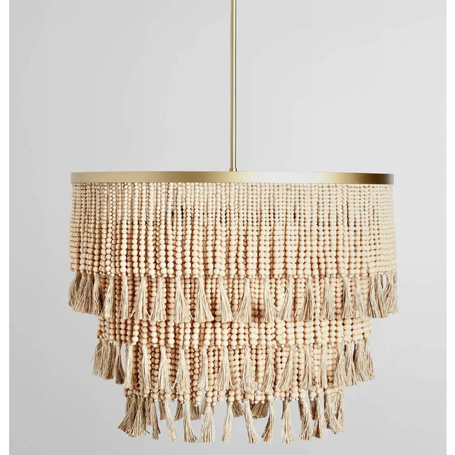 Brittany Beaded Chandelier Natural