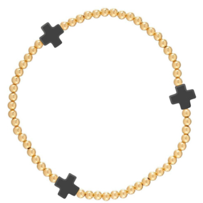 Signature Cross 3mm Bead Bracelet
