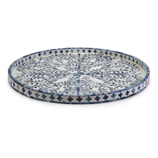 Jaipur Blue and White Round Tray