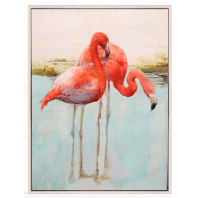 Wading Flamingo Wall Art