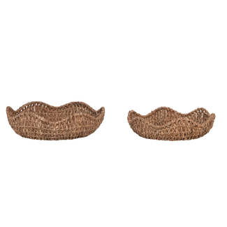 Decorative Braided Bankuan Bowls w/ Scalloped Edge