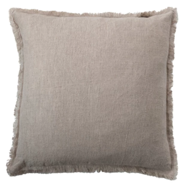 Stonewashed Linen Pillow w/ Fringe