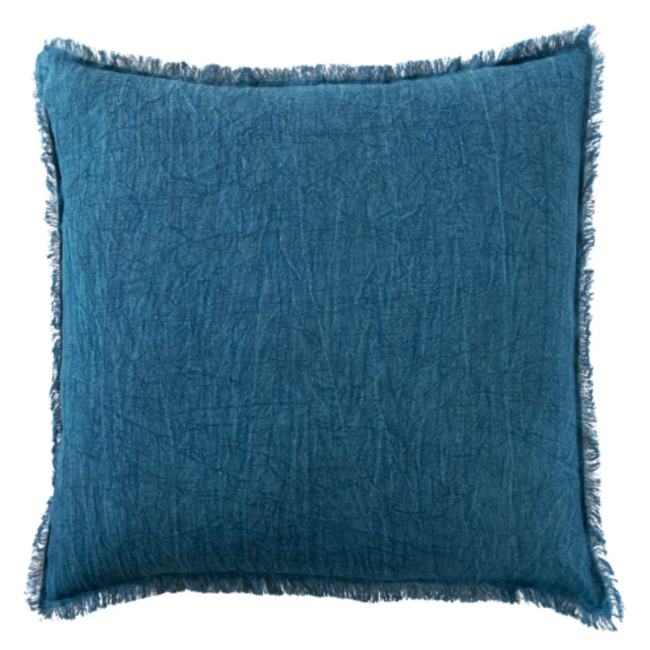 Stonewashed Linen Pillow w/ Fringe