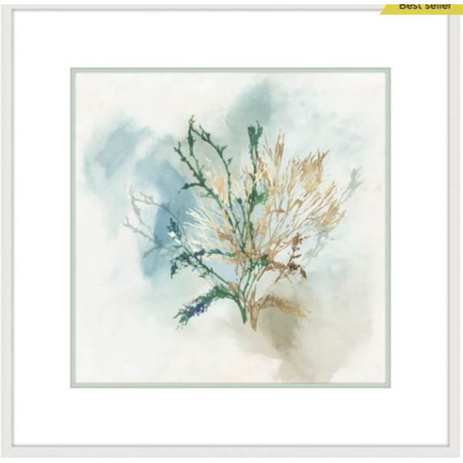 Green Coral Wall Art