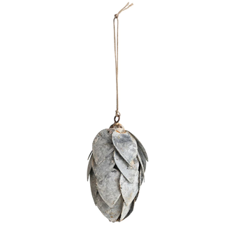 4" Metal Pinecone Ornament