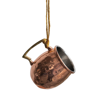 Hammered Stainless Steel Mule Mug Ornament