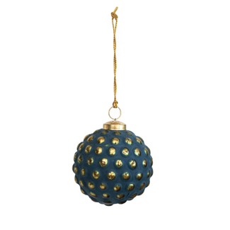 Round Glass Hobnail Ball Ornament