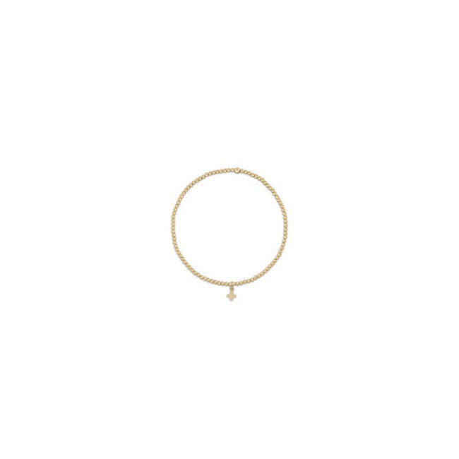 Classic Gold 2mm Bead Bracelet -