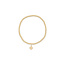 Classic Gold 3mm Bead Bracelet - Signature Cross Gold Charm