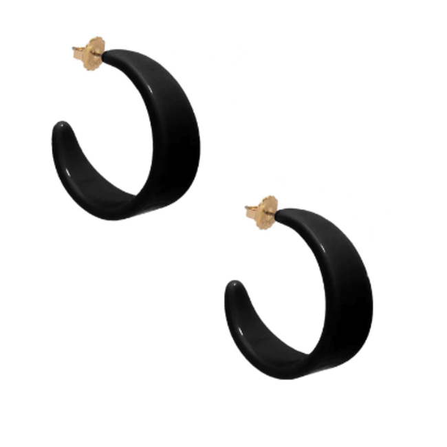 Chunky Resin Hoop Earrings