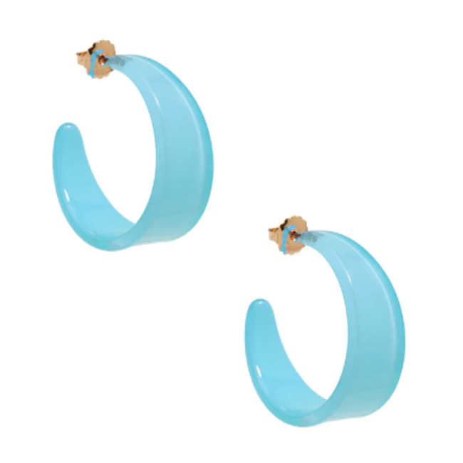 Chunky Resin Hoop Earrings