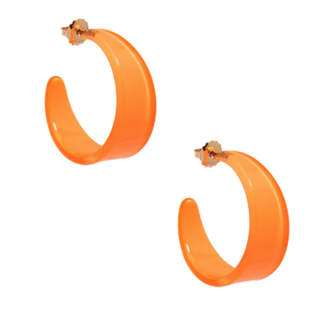 Chunky Resin Hoop Earrings