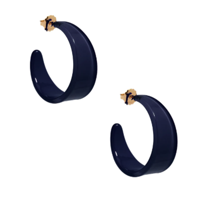 Chunky Resin Hoop Earrings