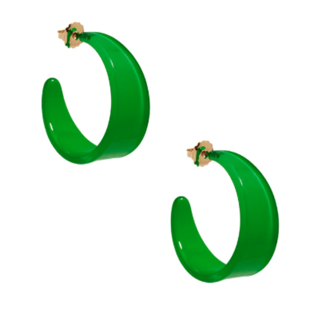 Chunky Resin Hoop Earrings