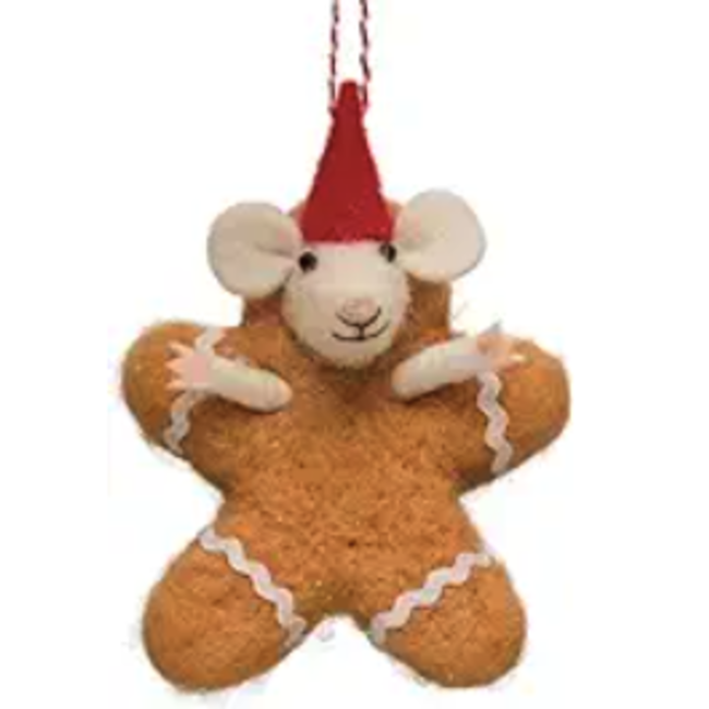 Wool Felt Gingerbread Ornament