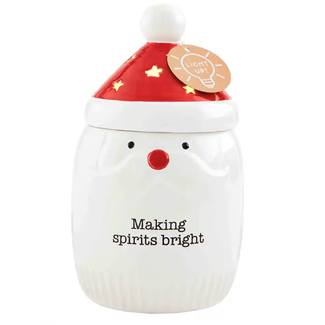 Light-Up Santa Canister