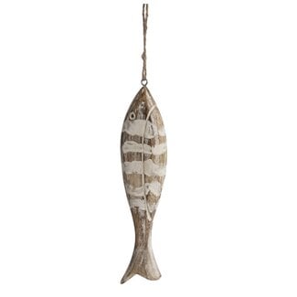 Hand Carved Mango Wood Fish Ornament