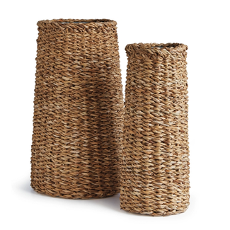 Galvanized Seagrass Vase