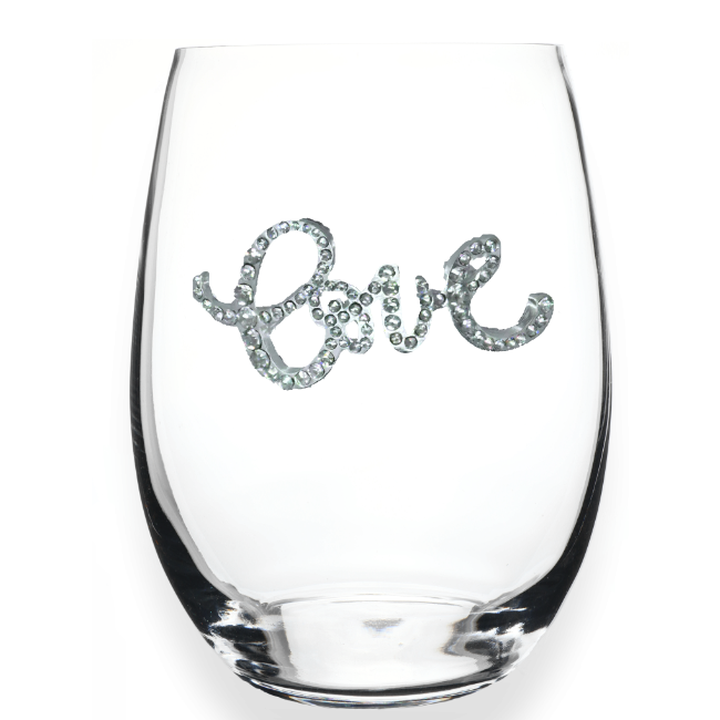 Valentine's Stemless Wine Glass