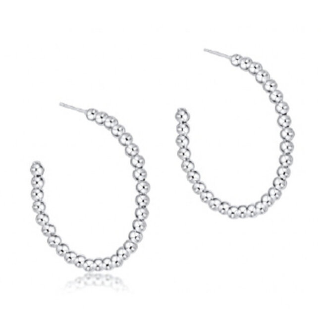 Beaded Classic 1.25" Post Hoop