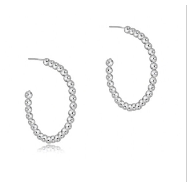 Beaded Classic 1.25" Post Hoop