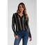 Black Button Down V Neck Sweater