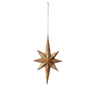 Hand-Painted Metal Star Ornament