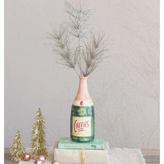 Stoneware Champagne Bottle Vase