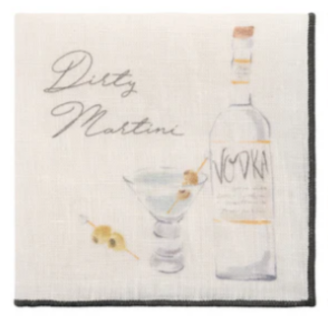Speakeasy Linen Cocktail Napkins