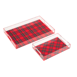 Tartan Acrylic Tray