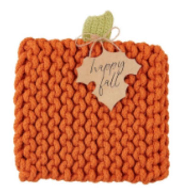 Pumpkin Knit Trivet
