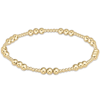 Classic Joy Pattern Bead Bracelet-Gold