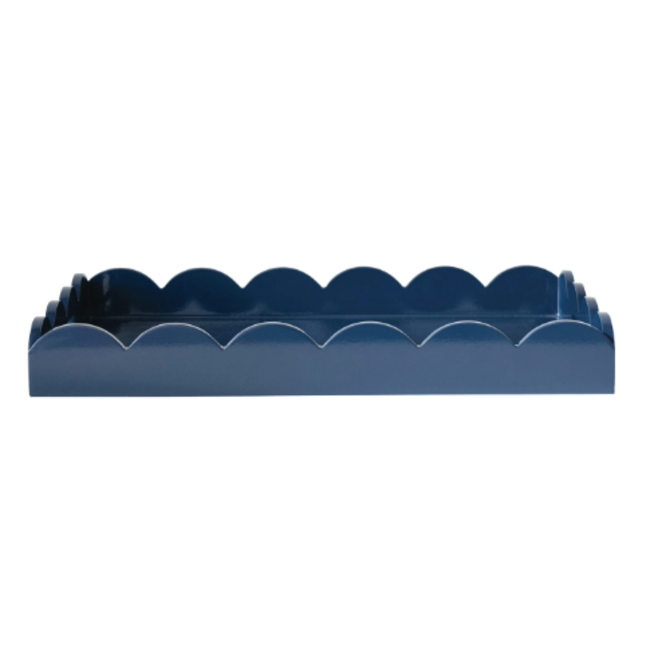 Lacquered Scalloped Tray w/ Handles