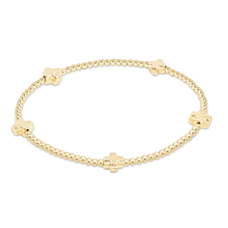 Signature Cross Small Pattern 2mm Bead Bracelet