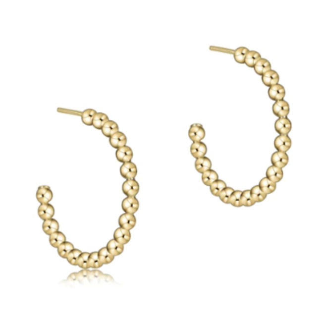 Beaded Classic 1" Post Hoop